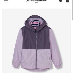 Eddie Bauer Kids' Two-Tone Purple winter snow coat fleece lined